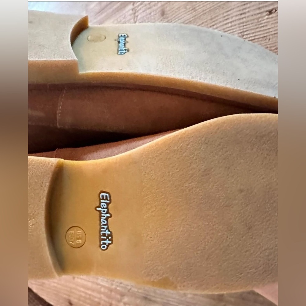 EUC tan suede Elephantito girls boots size big kid 6 - Picture 3 of 3
